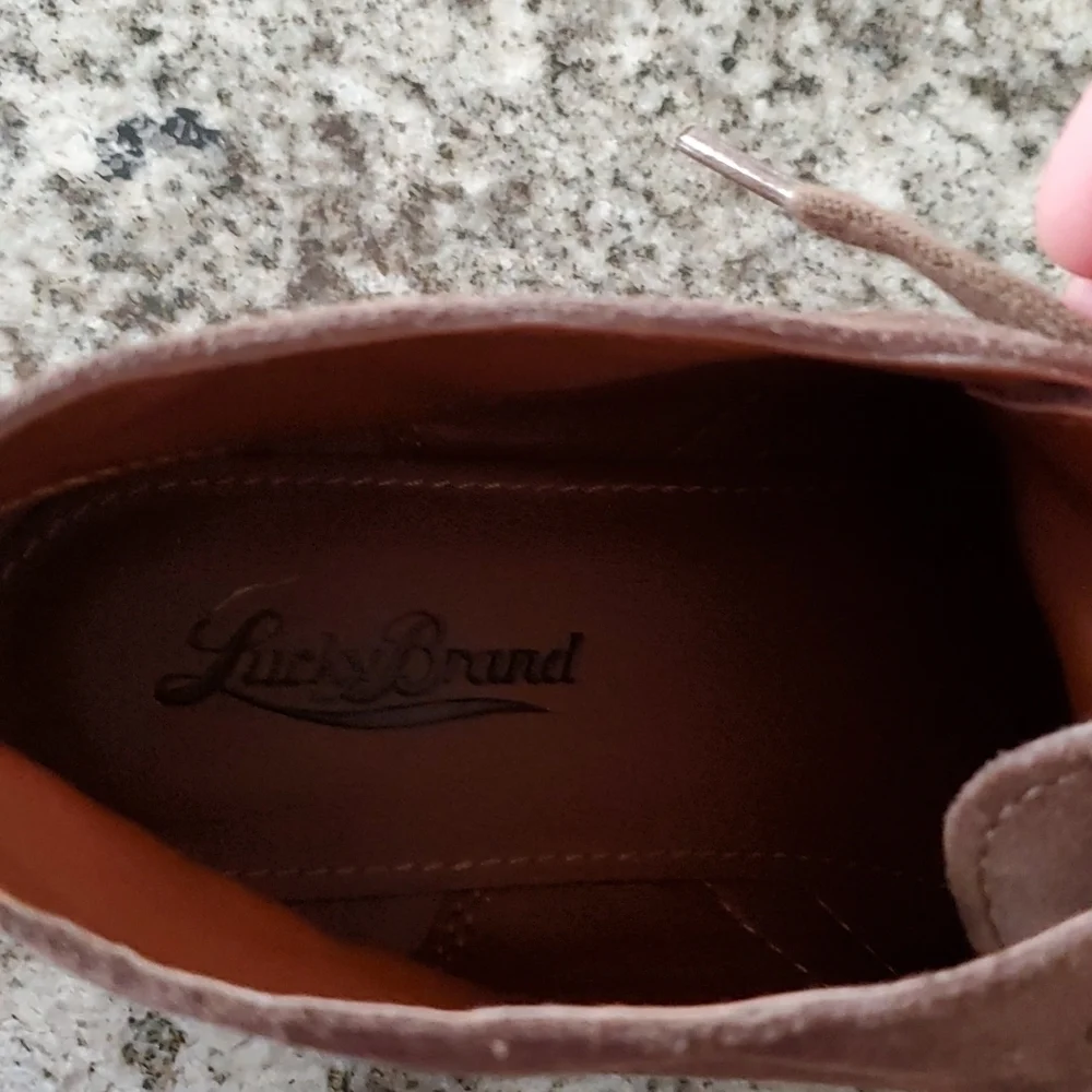 Lucky Brand Ankle Boots Emillia Size 6.5 Booties Brown
